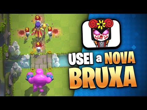 Usei a NOVA BRUXA do Clash Royale e +