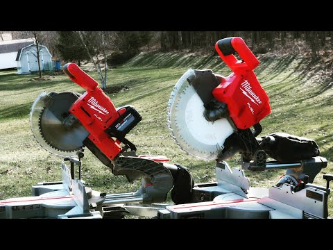 Milwaukee 12" M18 Cordless Miter Saw vs Milwaukee 10" M18 Cordless Miter Saw. TOOL DUEL!