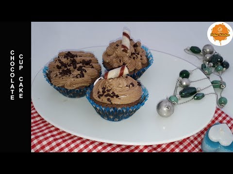 How to make chocolate cupcake by poly || Two Egg Chocolate Cupcakes