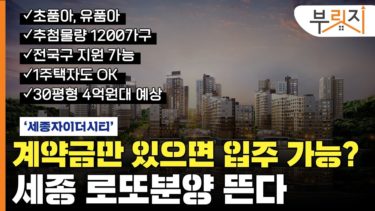 [부릿지PICK]세종 아파트 8000만원만 있으면 산다고요?