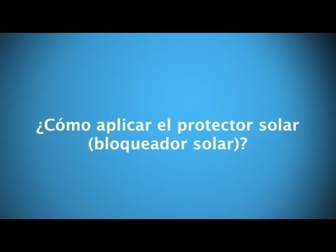 Cómo aplicar el protector solar