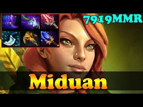 Dota 2 - Miduan 7919 MMR Plays Windranger Vol 3 - Ranked Match Gameplay!