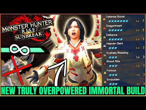 New PERFECT Immortal Build - NEVER Cart & HUGE Damage - All Weapons - Monster Hunter Rise Sunbreak!