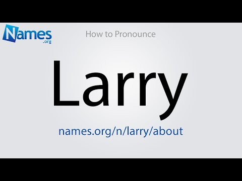 Part of a video titled How to Pronounce Larry - YouTube