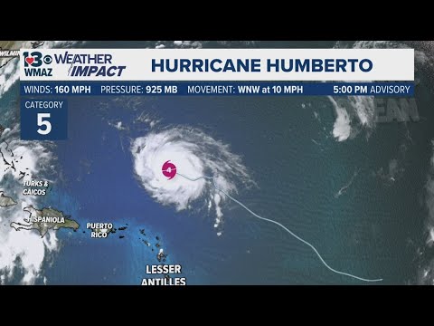 Tracking the Tropics: Hurricane Humberto becomes Category 5 Hurricane