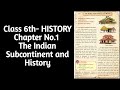 Class 6 -History- Chapter-1 The Indian Subcontinent and History by #Maqsood Shaikh (Hindi)