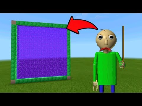 Minecraft Pe How To Make a Portal To The Baldi Dimension - Mcpe Portal To Baldi's Basics!!!