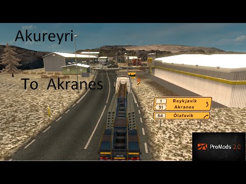 Euro Truck Simulator 2 Promods 2.0 Akureyri (IS)- Akranes (IS) Timelapse