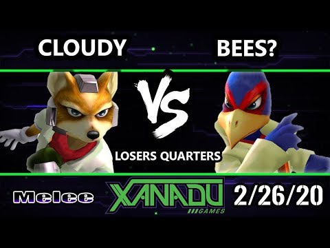 S@X 343 Losers Quarters - Cloudy (Fox) Vs. Bees? (Falco) Smash Melee - SSBM