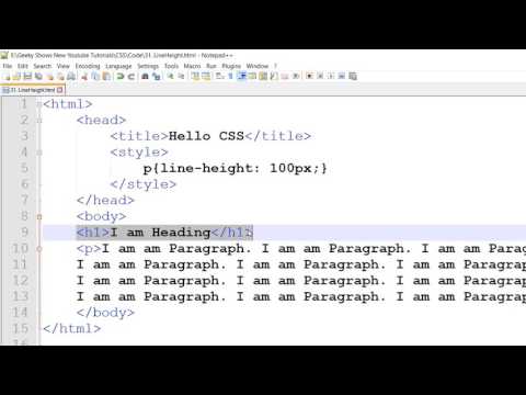 How to set line height in CSS Hindi