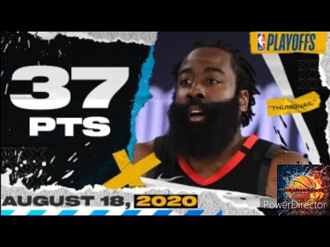 James Harden 37vPoints 6 Threes Game 1 Full Highlights VS Thunder / August/18/2020 NBA Playoffs