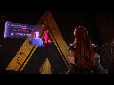 Aloy and the Quen enter Ted Faro tomb - Horizon Forbidden West