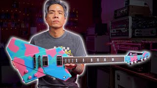 Video thumbnail for Kauer Guitars Gripen | Bubblegum Camo finish by R.J. Ronquillo
