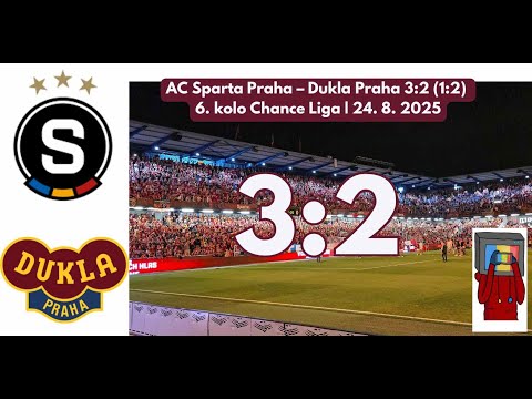AC Sparta Praha – Dukla Praha 3:2 (1:2) | 6. kolo Chance Liga | 24. 8. 2025
