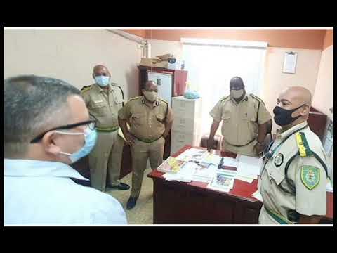 Home Affairs Minister Gets Tour of Police Headquarters in Belmopan