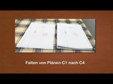 Falten von Plänen C1 nach C4