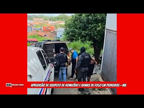 APREENSÃO DE SUSPEITO DE HOM1CÍDIO E ARM4S DE F0GO EM PEDREIRAS