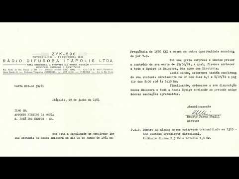 Rádio Difusora 1310 kHz - Itápolis SP - 08/04/1982