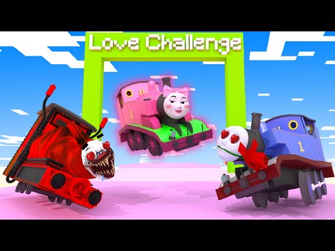 Monster Toons  - Monster Story: CURSED THOMAS Vs CHOO CHOO CHARLES FIGHT FOR LOVE - Challenge | Minecraft Animation