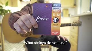 Video thumbnail for What acoustic strings do you use? Elixir Custom Light sound test 11-52 by Oliver Elmes