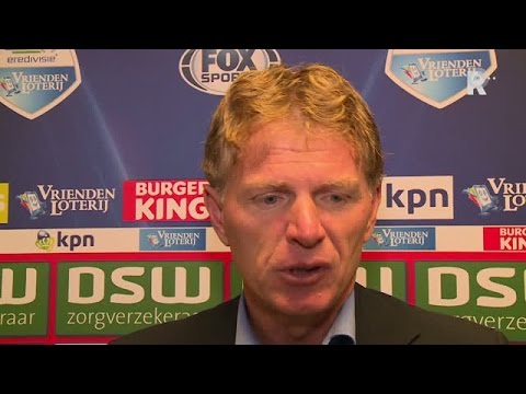 Trainer Fons Groenendijk na de 1-0 zege o[p FC Utrecht