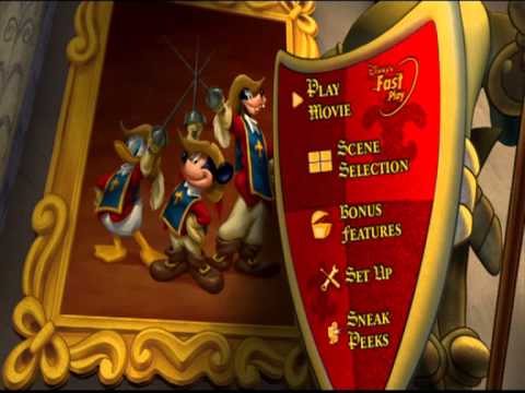 The Three Musketeers (Mickey/Donald/Goofy) [UK DVD Menu] Region 2