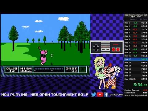 NES Open Tournament Golf - JP Course Speedrun WR (8:35:53)