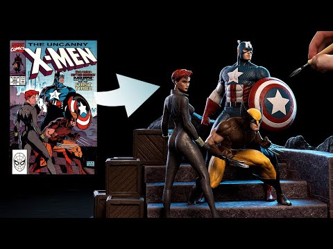 Sculpting  CAPTAIN AMERICA, WOLVERINE, and BLACK WIDOW | Stop Motion [Timelapse]