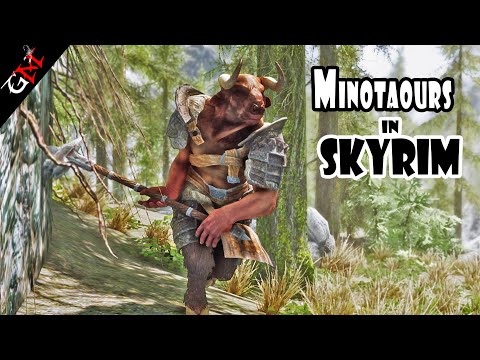 Hidden cave of Minotaurs in skyrim😱