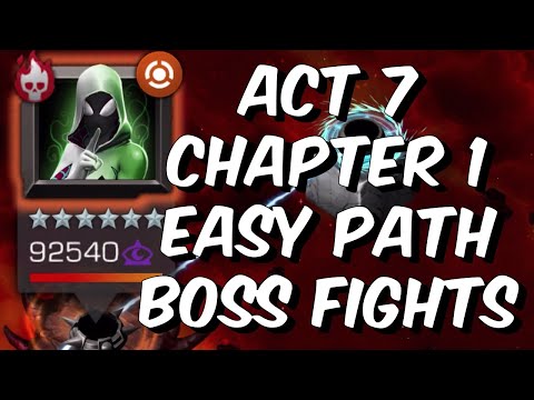 Act 7 Chapter 1 Easy Path Boss Fights - Punishing Angel, Spider-Witch - Marvel Contest of Champions