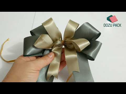How to make a double bow with satin ribbon for your gifts
