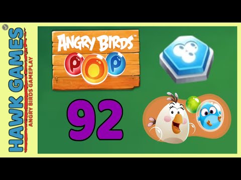 Angry Birds Stella POP Bubble Shooter Level 92 Hard - Walkthrough, No Boosters