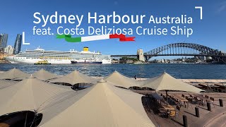 Explore Sydney Harbour Australia feat. Costa Deliziosa Cruise Ship | 4K Walking Tour