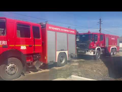 Incendiu produs la un atelier din localitatea Nicolesti, comuna Craciunesti