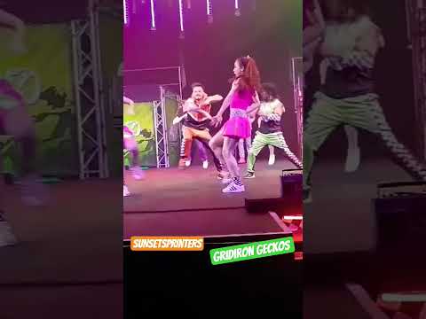 The SUNSETSPRInTERS and the Gridiron Geckos r in a dance battle who do you pick team Orange or Green