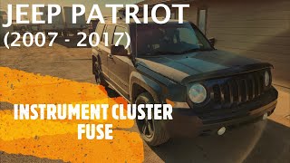 Jeep Patriot - INSTRUMENT CLUSTER FUSE LOCATION (2007 - 2017)