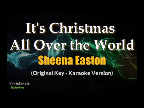 It's Christmas (All Over the World) | Sheena Easton | ORIGINAL KEY (Karaoke Version)