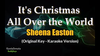 It&#39;s Christmas (All Over the World) | Sheena Easton | ORIGINAL KEY (Karaoke Version)