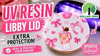 DIY Dollar Tree Libby Lid Upgrade | UV Resin Tutorial for Beginners