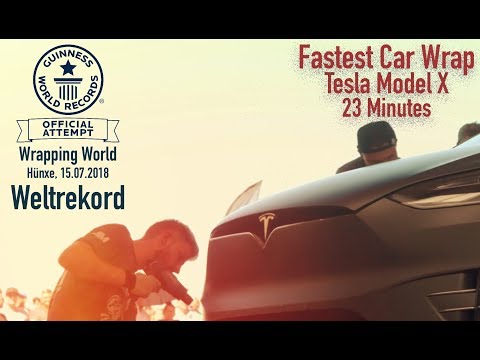 WORLD RECORD! FASTEST CAR WRAP | Schnellste Fahrzeugfolierung | Guinness World Record 2018 |