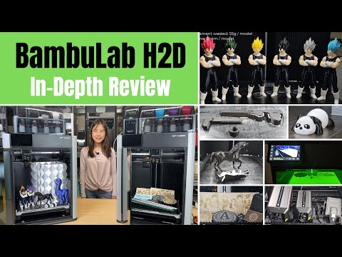 Bambu Lab H2D In-Depth Review: Dual Extruder, Multi-AMS, 10W/40W Laser, Blade & Pen All Tested