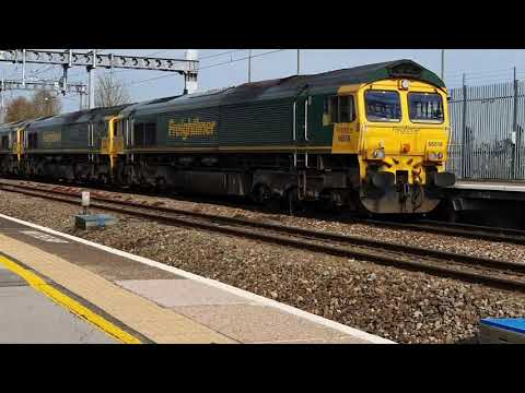 Class 66x4 Freightliner convoy+others @ Swindon 18/04/21