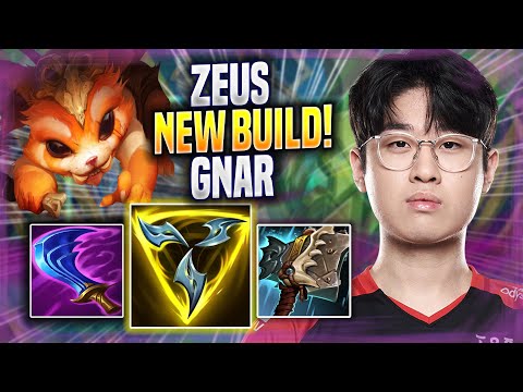 ZEUS TRIES NEW GNAR BUILD! - T1 Zeus Plays Gnar TOP vs Renekton! | Season 2022