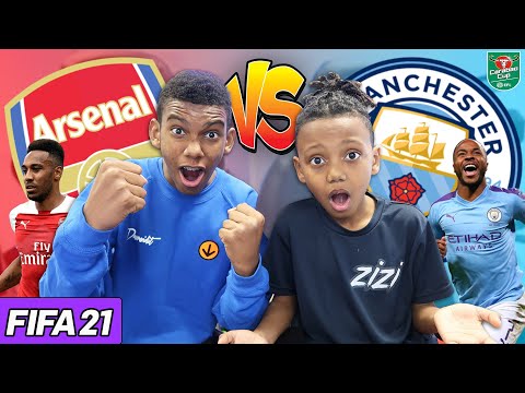 CAN I BEAT MY LITTLE BROTHER, ARSENAL VS MAN CITY CARABAO CUP | FIFA 21 KAILEM
