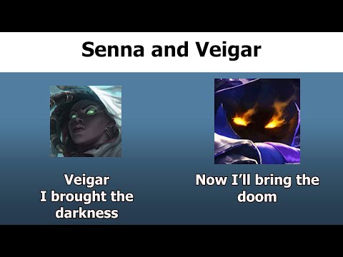 For some reason, Senna and Veigar seem to get along very well