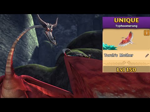 TORCH'S MOTHER Max Level 150 Titan Mode - Unique Typhoomerang - Dragons: Rise of Berk