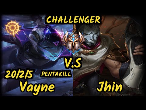 XL Innaxe (VAYNE) vs JHIN - PENTAKILL 20/2/5 KDA BOTTOM ADC CHALLENGER GAMEPLAY - EUW