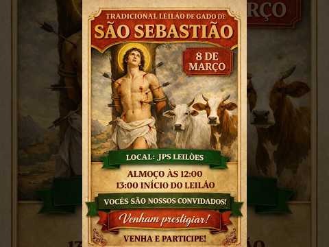 JPS LEILÕES LEILÃO SÃO SEBASTIÃO - NIQUELÂNDIA - GO - 08/03/2026