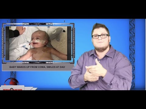 Baby wakes up from coma, smiles at dad (ASL - 10.28.19)