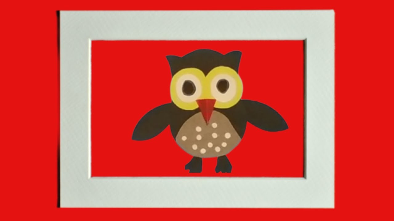 Cut and Paste Owl Craft TUTORIAL || Colorful Paper Owl Craft Idea || @renatakolibova